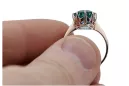 Vintage Handwerk Ring Smaragd Originales Vintage-Roségold aus 14 Karat vrc157r